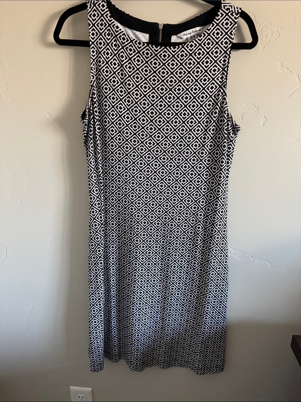Tommy bahama black-and-white geometric print dress